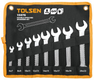 Set de 8 chei de piulite cu capat deschis dublu Cr-V, Tolsen