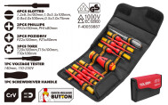 Set 13 piese surubelnite izolate VDE, detector tensiune, husa textila, Industrial
