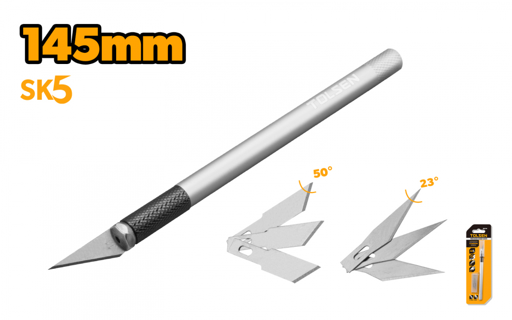 Cuttere si cutite - Cutter precizie 145 mm lama SK5 maner aluminiu anodizat 7 la